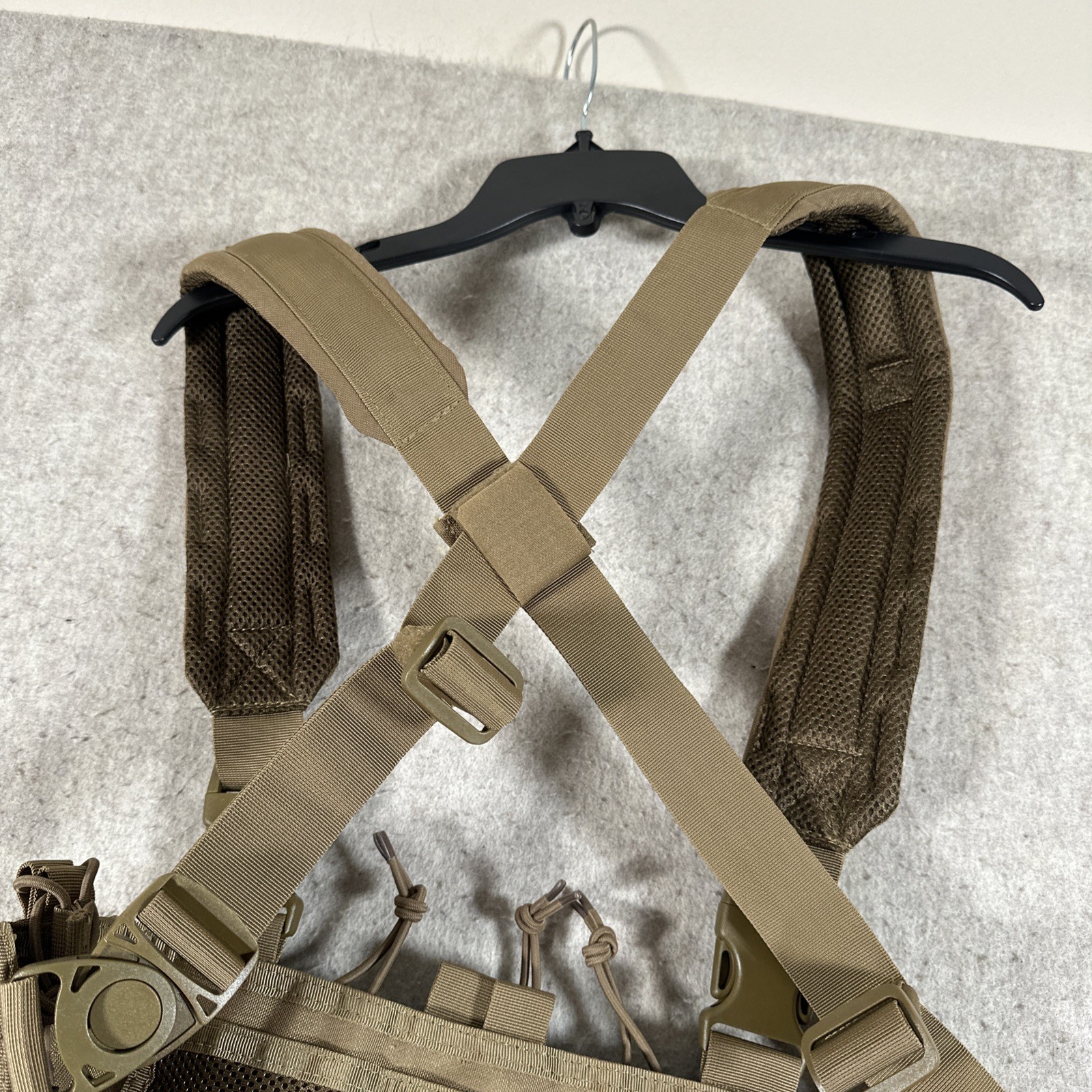 Condor Tan MOLLE Tactical Chest Rig Adjustable Nylon Mesh One Size