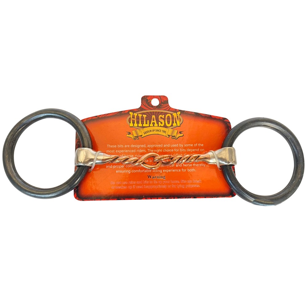 HILASON Weighted O Ring Snaffle Bit Twisted Copper Wire Sweet Iron Training