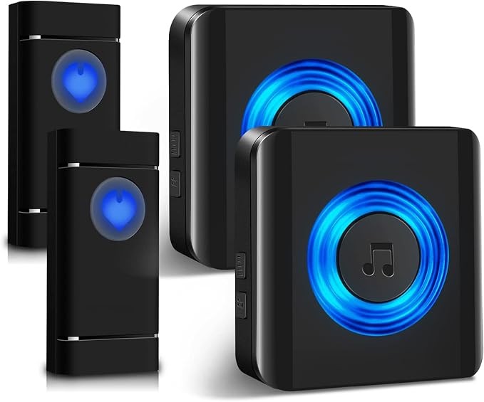 Waterproof Wireless Doorbell 1300ft 58 Melodies for Home/Office/Outdoor