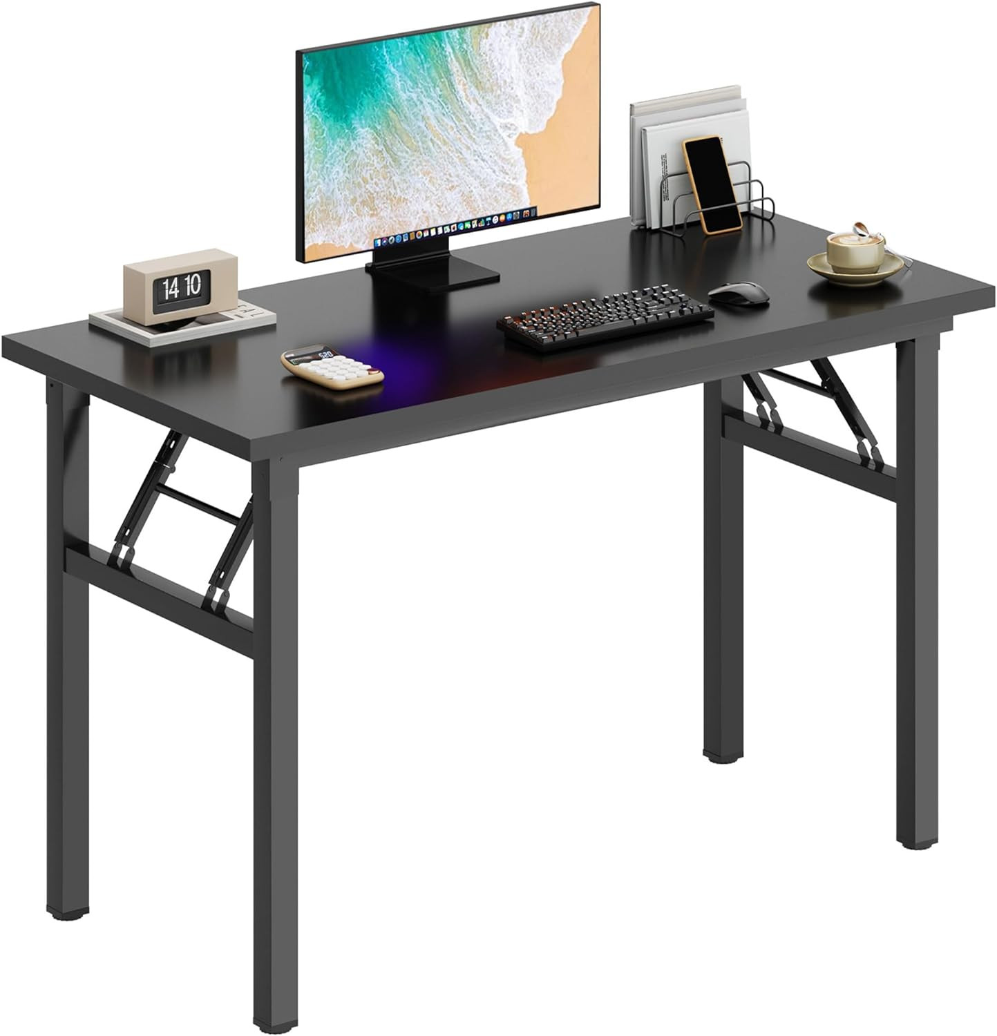 Computer Desk Folding Table 39.4 Inches Writing Desk for Small Space Study Table