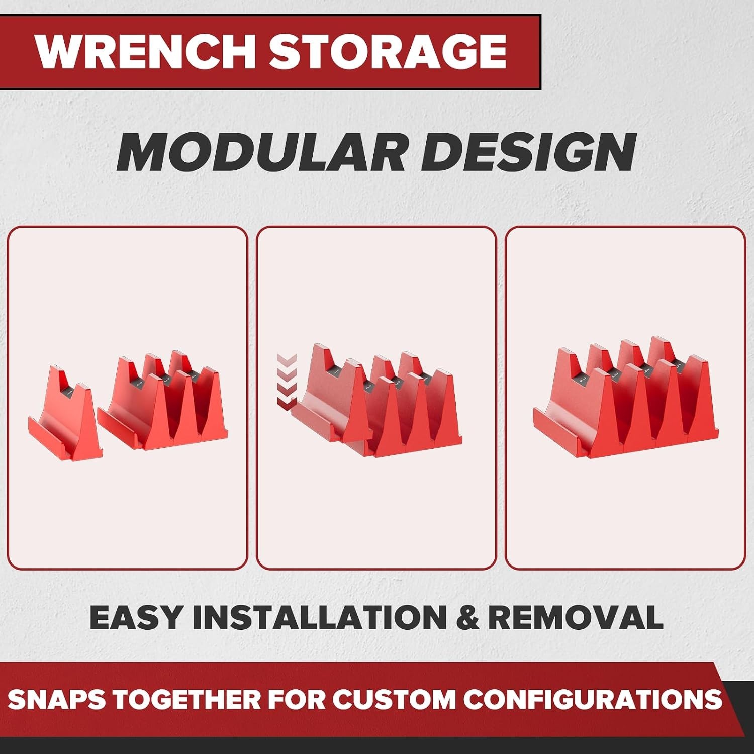 Efficient 80PCS Tool Drawer Wrench Organizer - Durable Plastic & Easy Setup