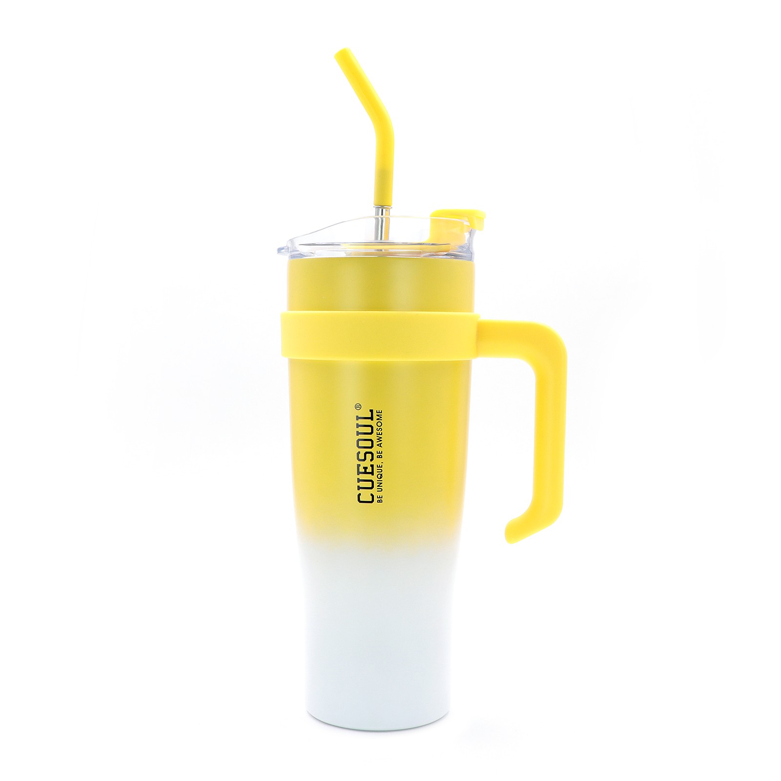 CUESOUL 1200ml Stainless Steel Vacuum Car Tumbler with Lid and Straw