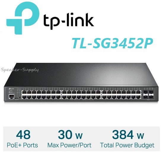 Tp-link Omada TL-SG3452P JetStream 52-Port Gigabit L2+ Managed Switch w/ 48 PoE