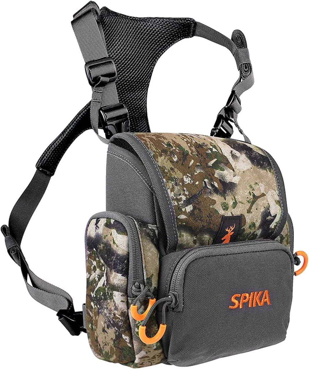 SPIKA Binocular Harness Chest Pack, Bino Case with Rangefinder Waterproof Pouch