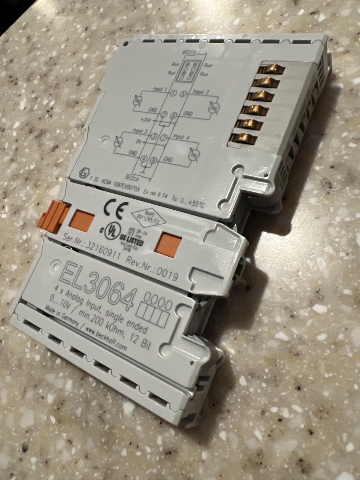 Beckhoff EL3064 4X Analog Input Bus Terminal Module