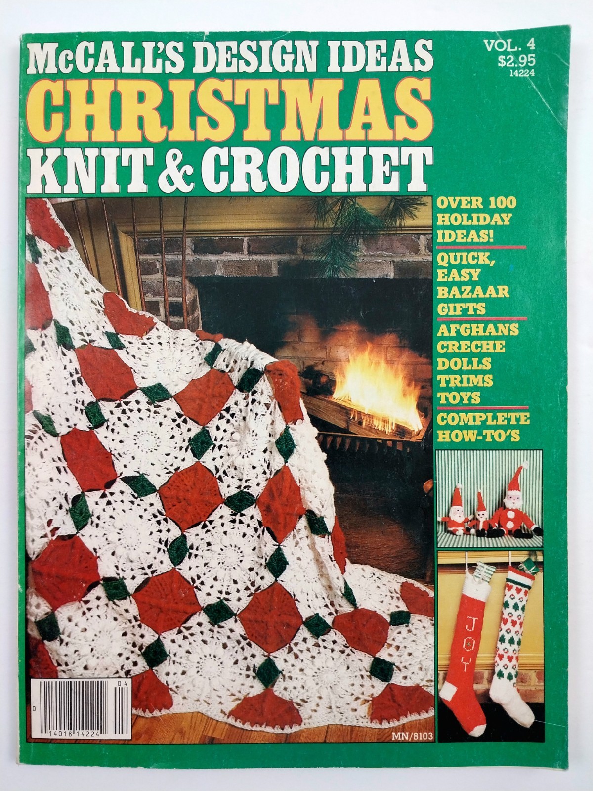 McCalls Christmas Knit And Crochet Vol 4 Magazine Stockings Afghan Toys Nativity