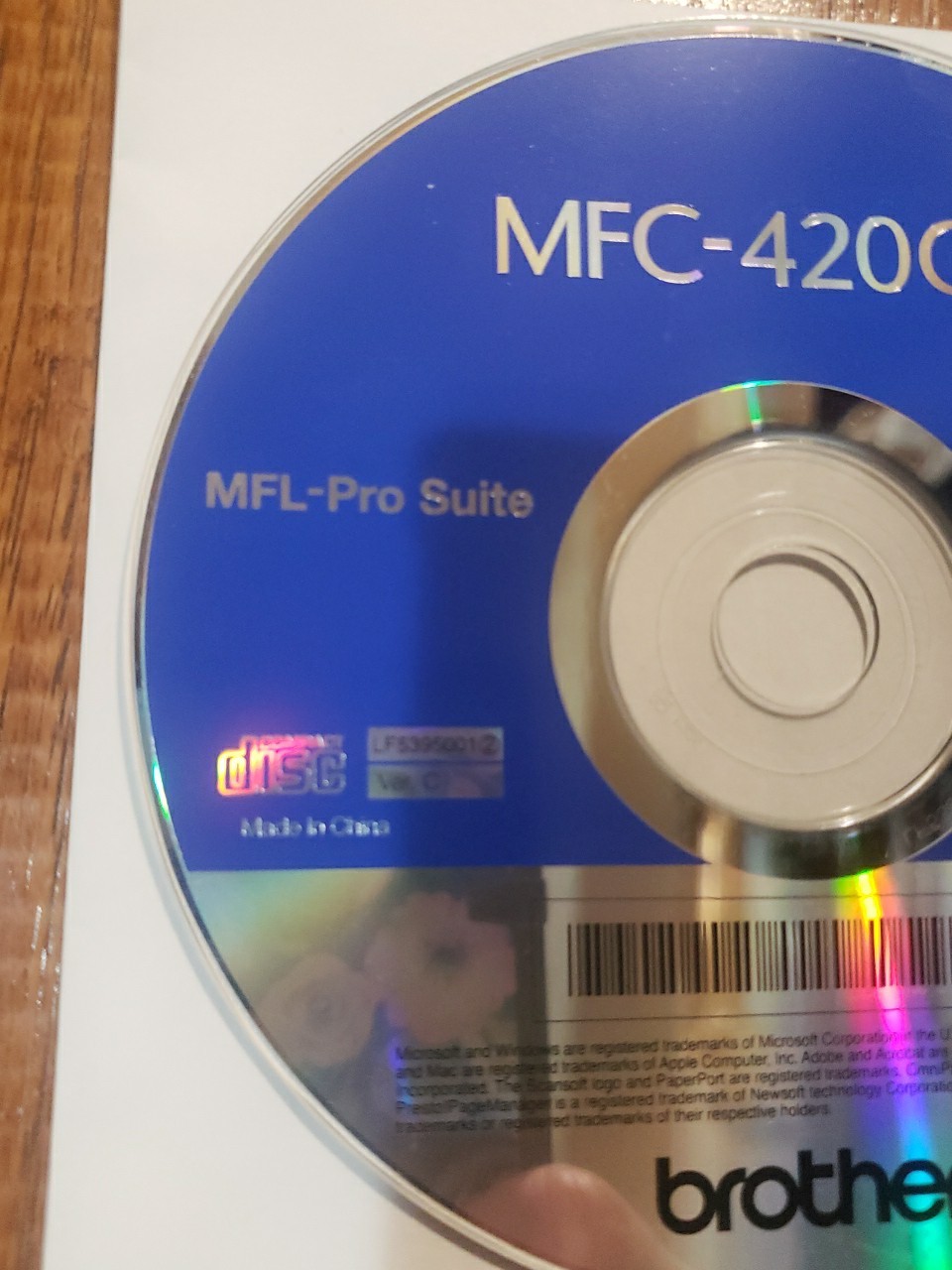 Brother MFC-420CN Installation CD MFL-Pro Suite Pre-owned