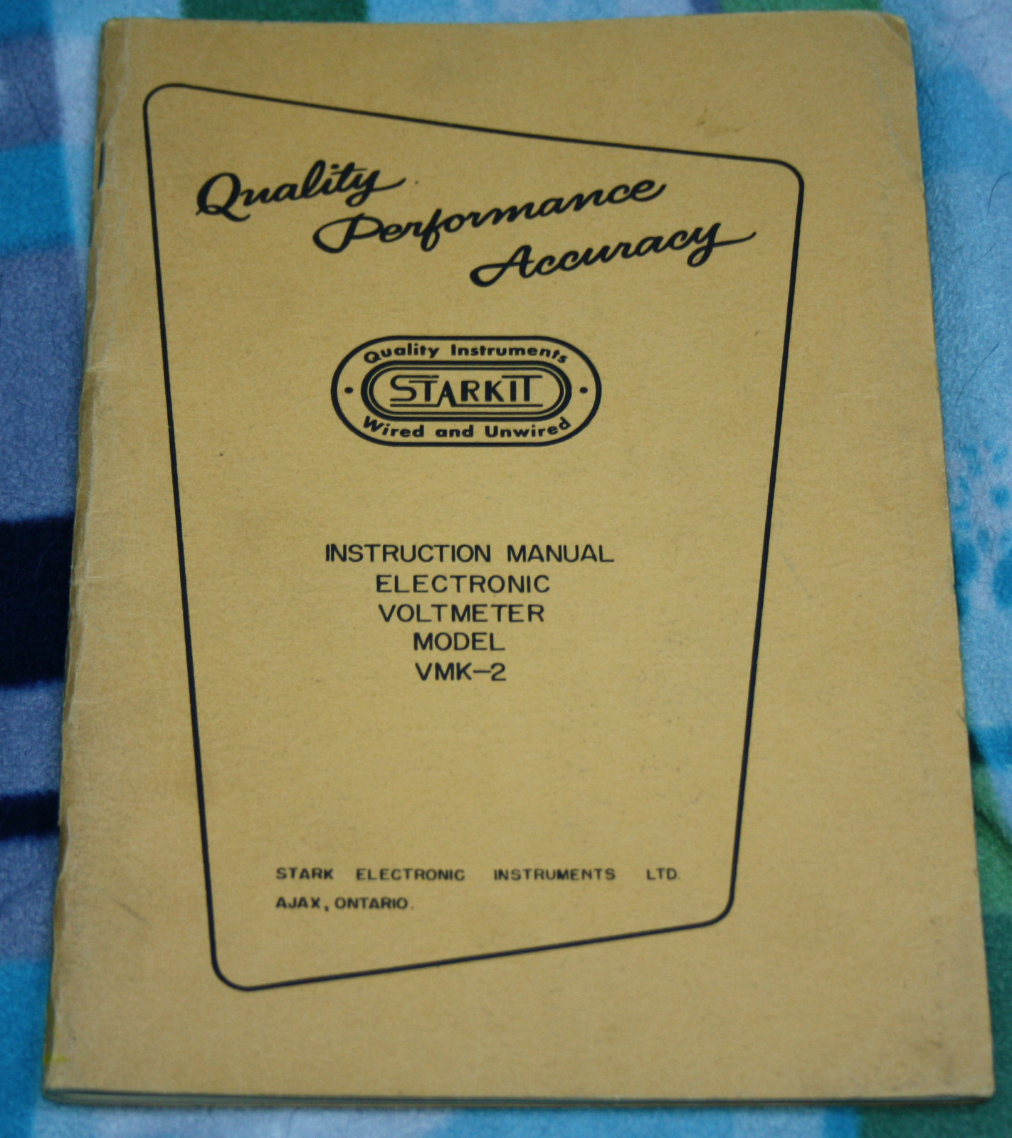 Instruction Manual Electronic Voltmeter Model VMK-2 Electronic Instruments