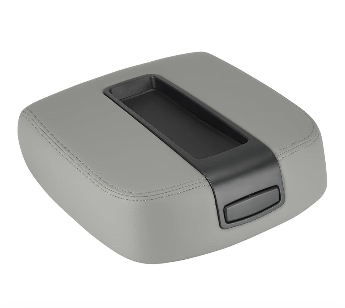 Center Console Armrest lid Cover Compatible with 2007-2013 Gray-Full Console