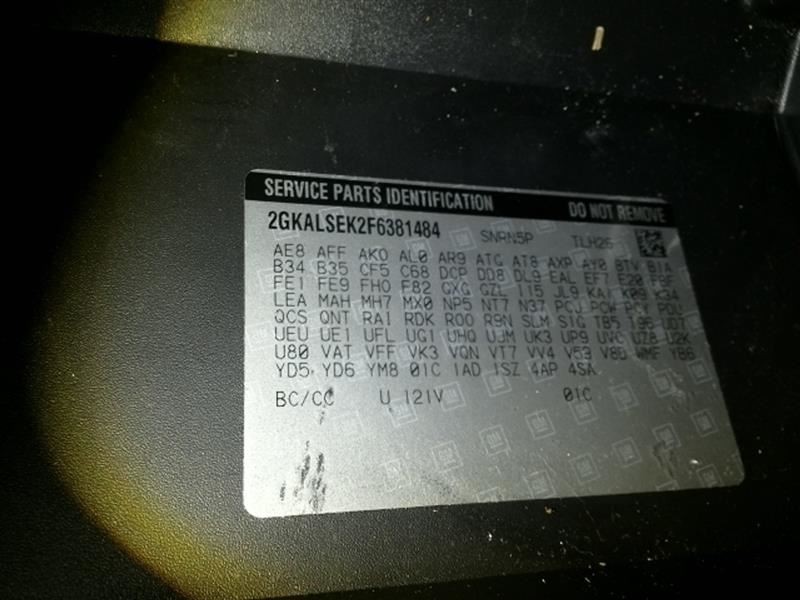 TERRAIN 2015 Fuse Box Cabin 1044001691