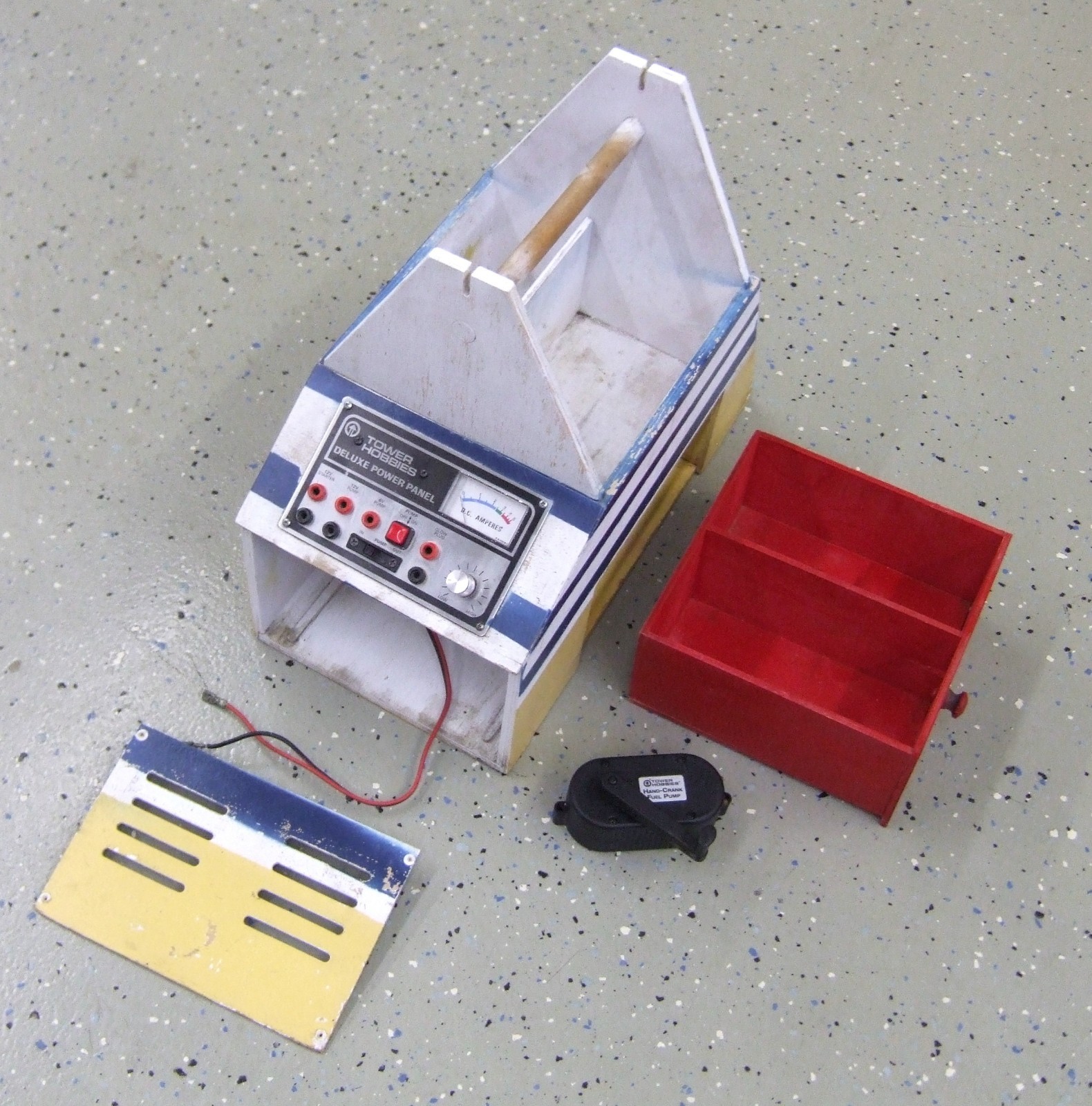 Vintage RC Flight Field Box Tower Hobbies Power Panel, Fueler, Battery Box