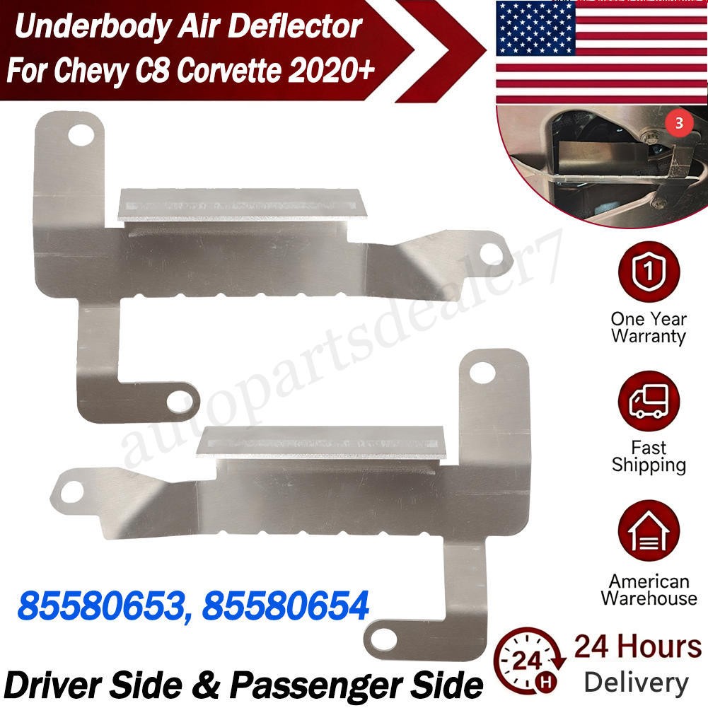 Aluminum Underbody Air Deflector 85580653 85580654 For Corvette C8 2020-26 L & R