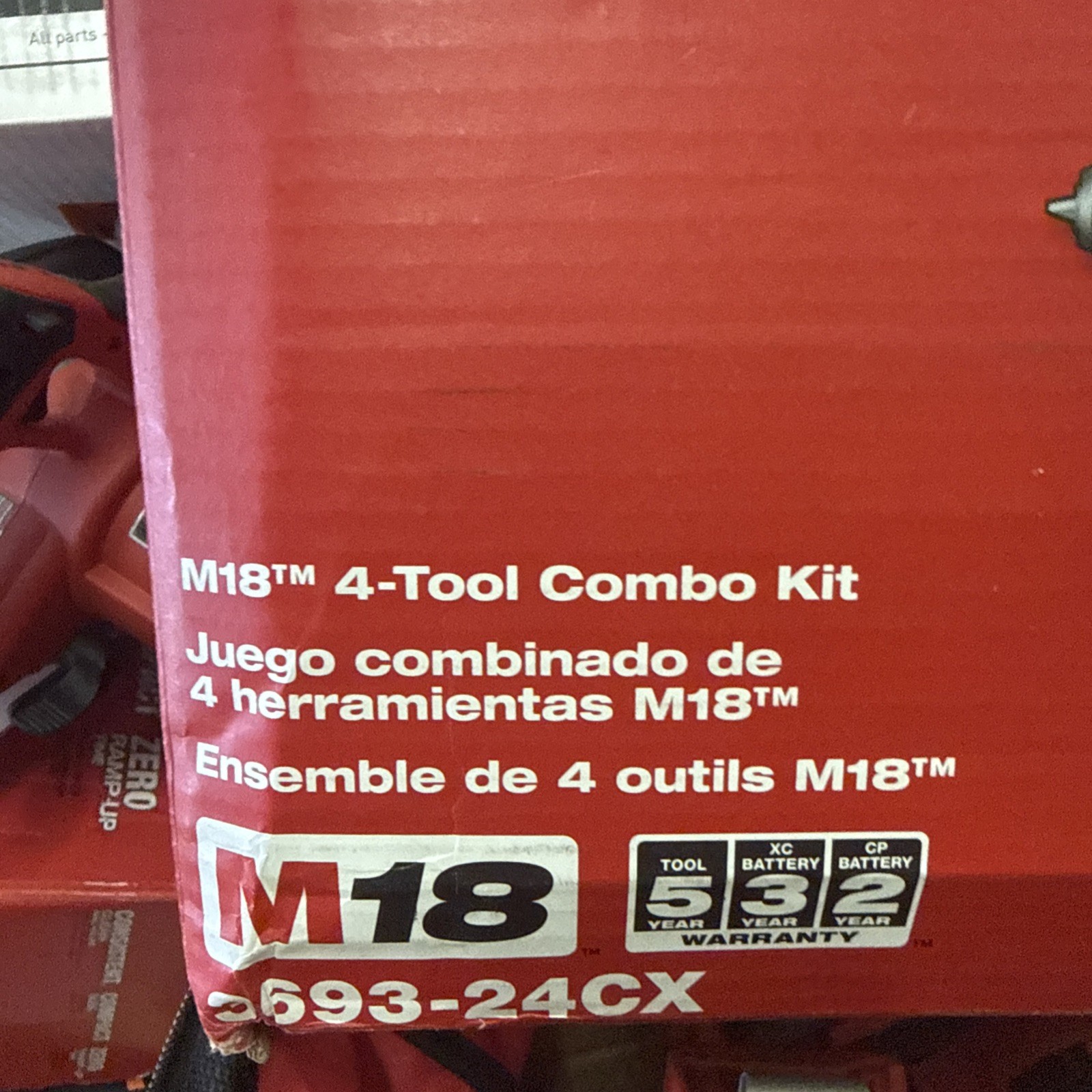 Milwaukee Tool 3693-24Cx M18 4-Tool Combo Kit