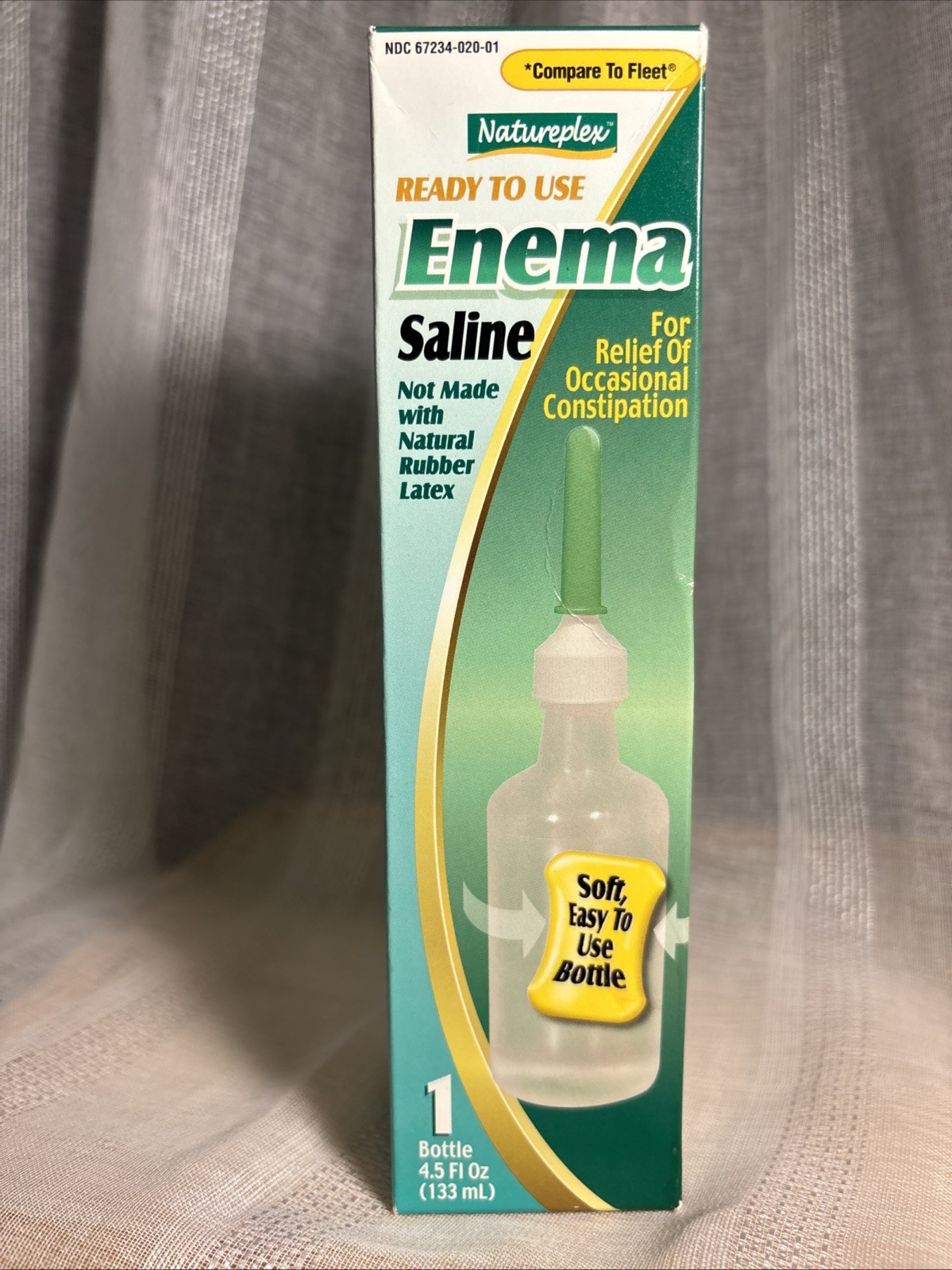 Natureplex Enema Latex Free Ready To Use One Unit 4.5 fl Oz (133ml) Fleet 12+