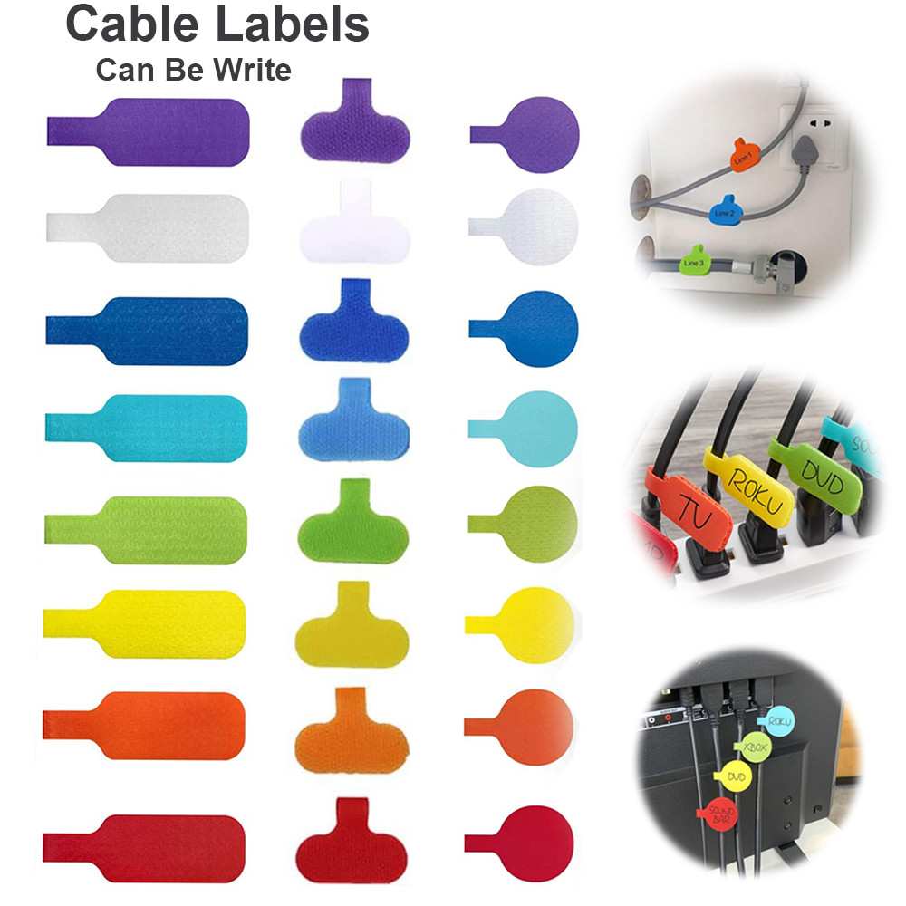 Data Cable Label Reusable Writeable Storage Cable Labels Tags Wire Label