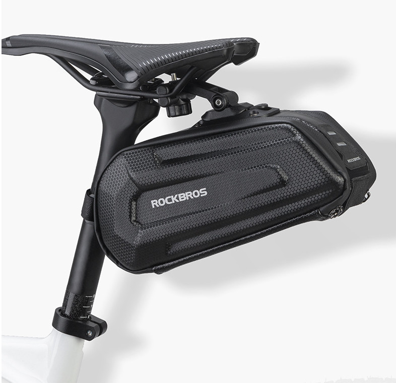 Bicycle Seatpost Bag MTB Bike Rear Tail Seat Saddle Bag Waterproof Hard Shell