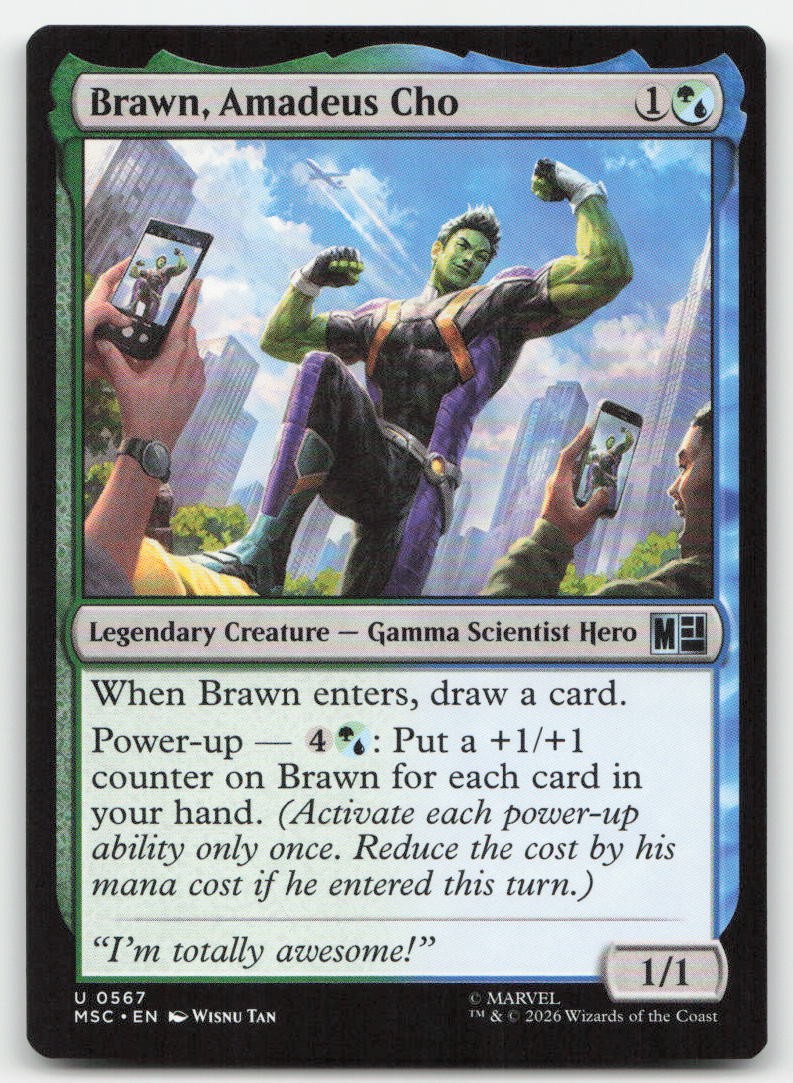 Brawn, Amadeus Cho 567 MSC Commander: Marvel Super Heroes Magic MTG NM
