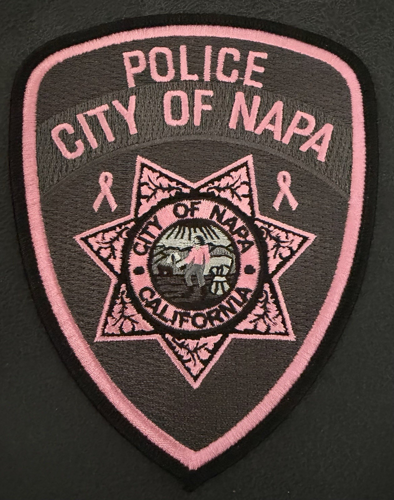 California Pink Patch. Napa Police Dept.