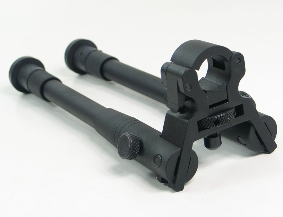 Adjustable 8" to 10" Barrel-Mounted clamp-on Foldable Hunting Rifle Bipod