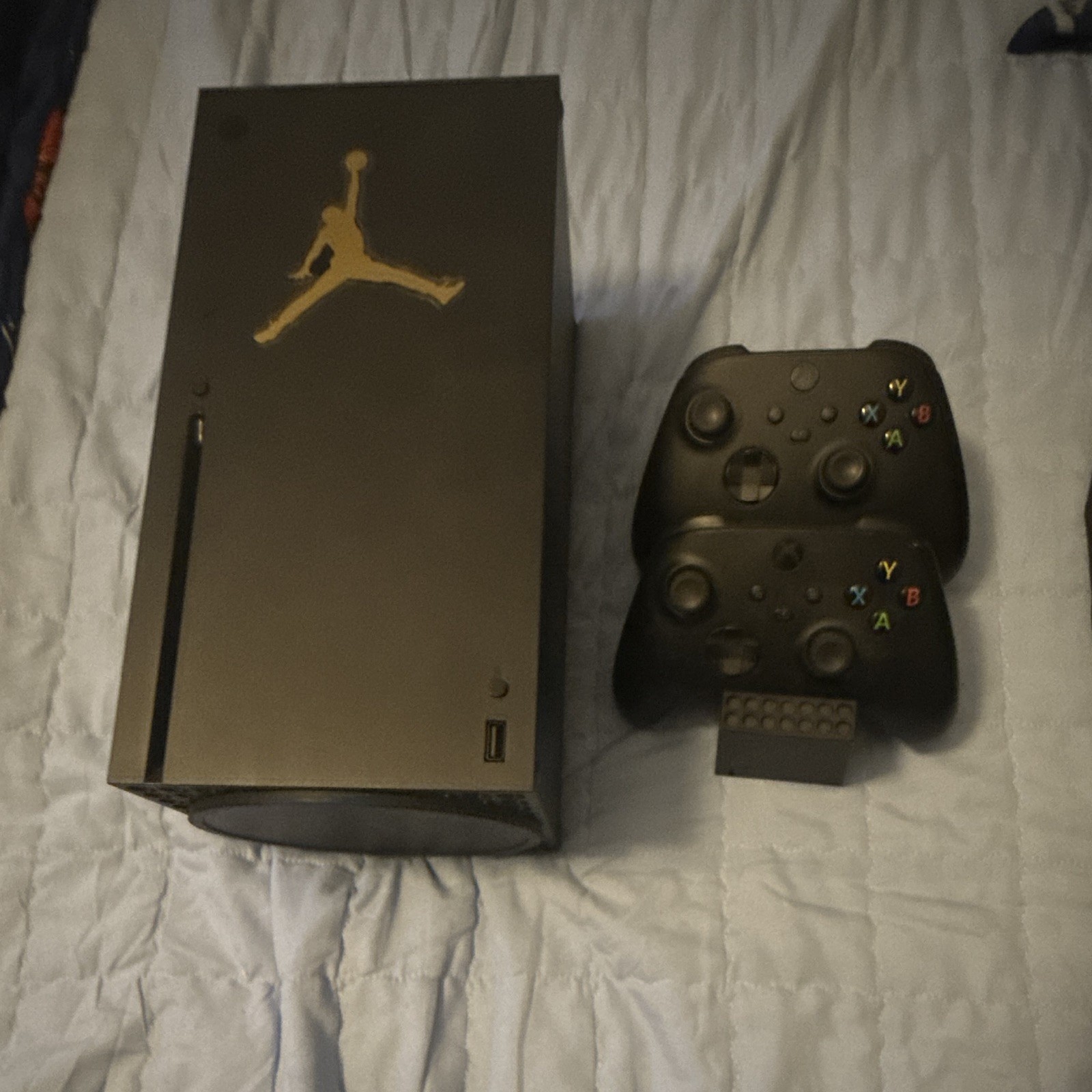 Microsoft Xbox Series X 1TB 4K Console Black/Gold Jordan Edition w/2 Controllers