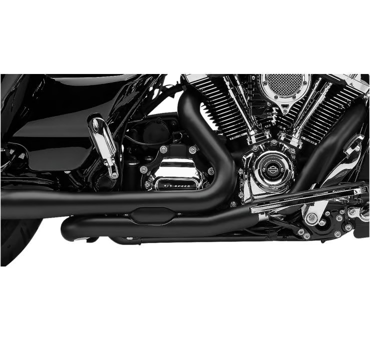 Cobra PowerPort Dual Bung Head Pipes - Black Motorcycle Street Bike 6255DBRB