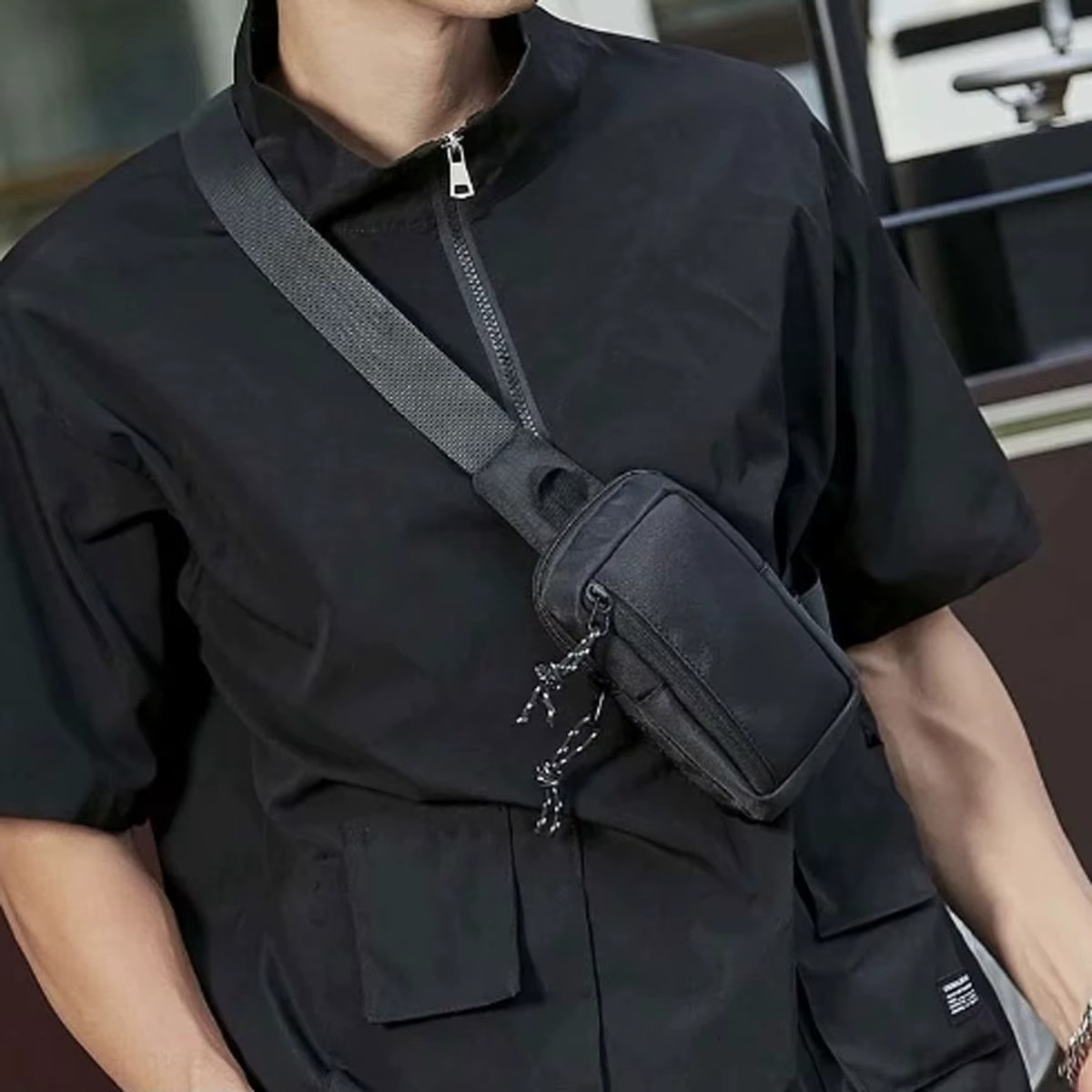 Men Chest Bag Outdoor Travel Sport Shoulder Pack Crossbody Sling Backpack Oxford
