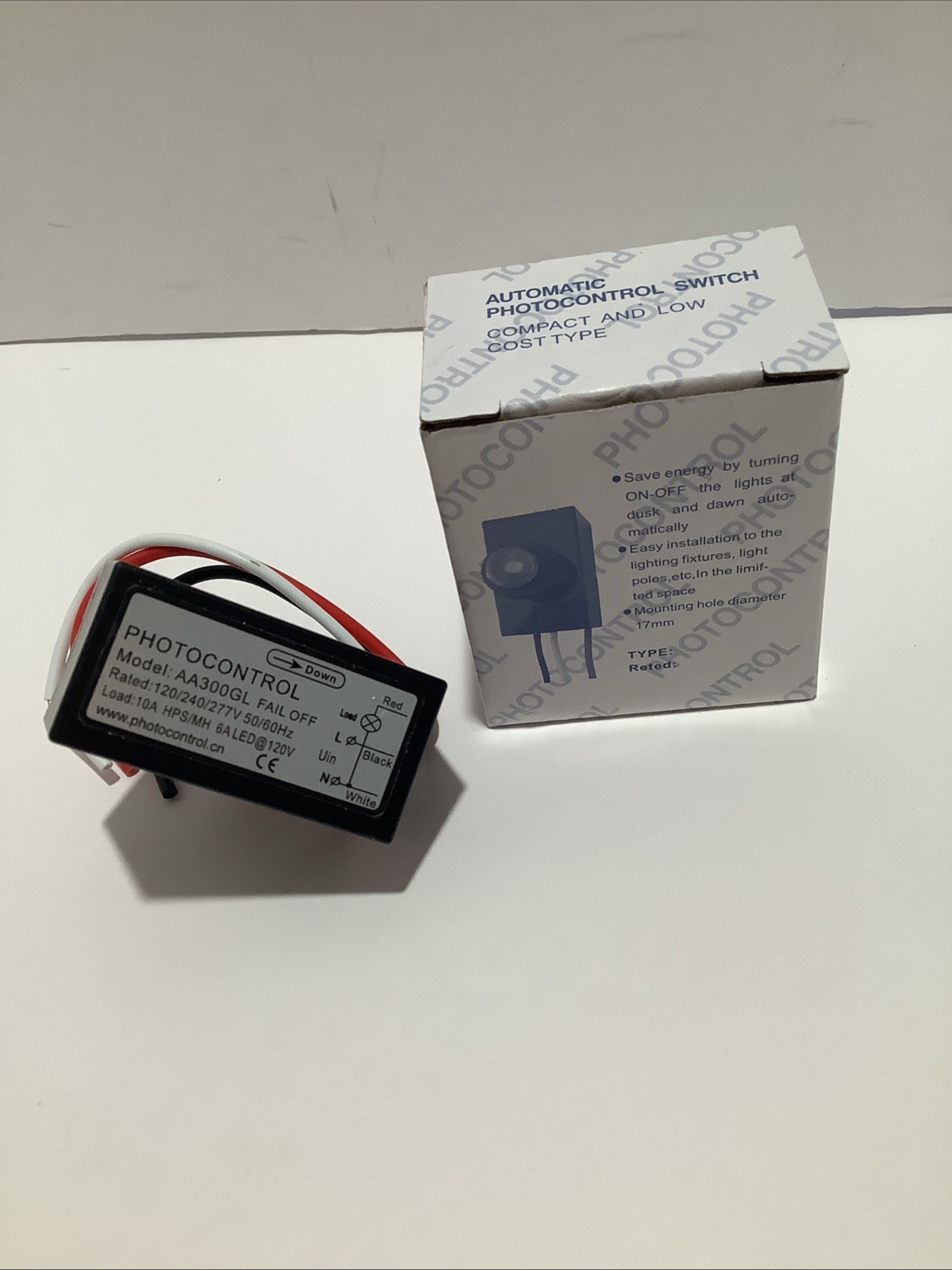 Photocontrol Switch #AA300GL, Fail Off, 120/240/277V, 10A For outdoor lamps New