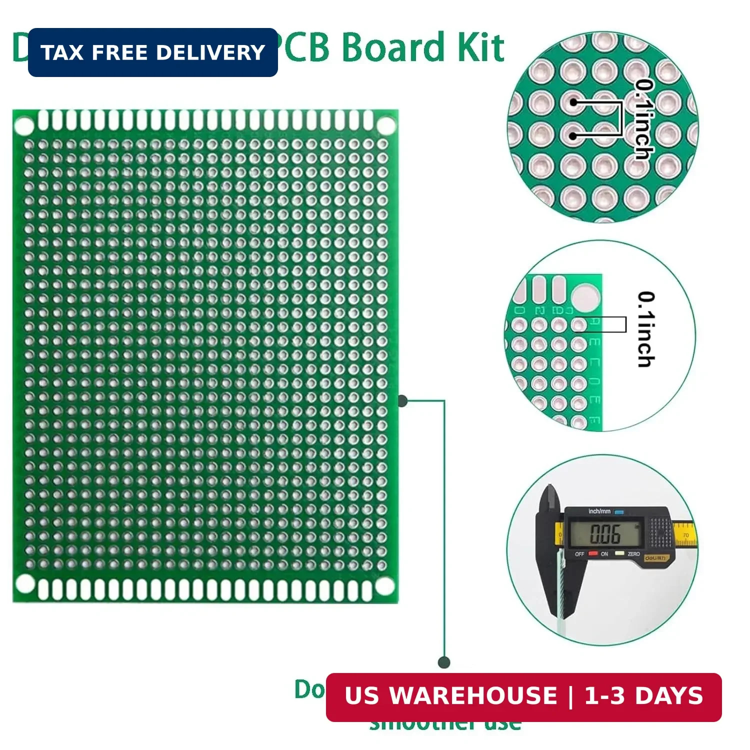 32 Pcs Double Sided PCB Board Kit, Soldering Practice Kit for DIY Electronics Pr