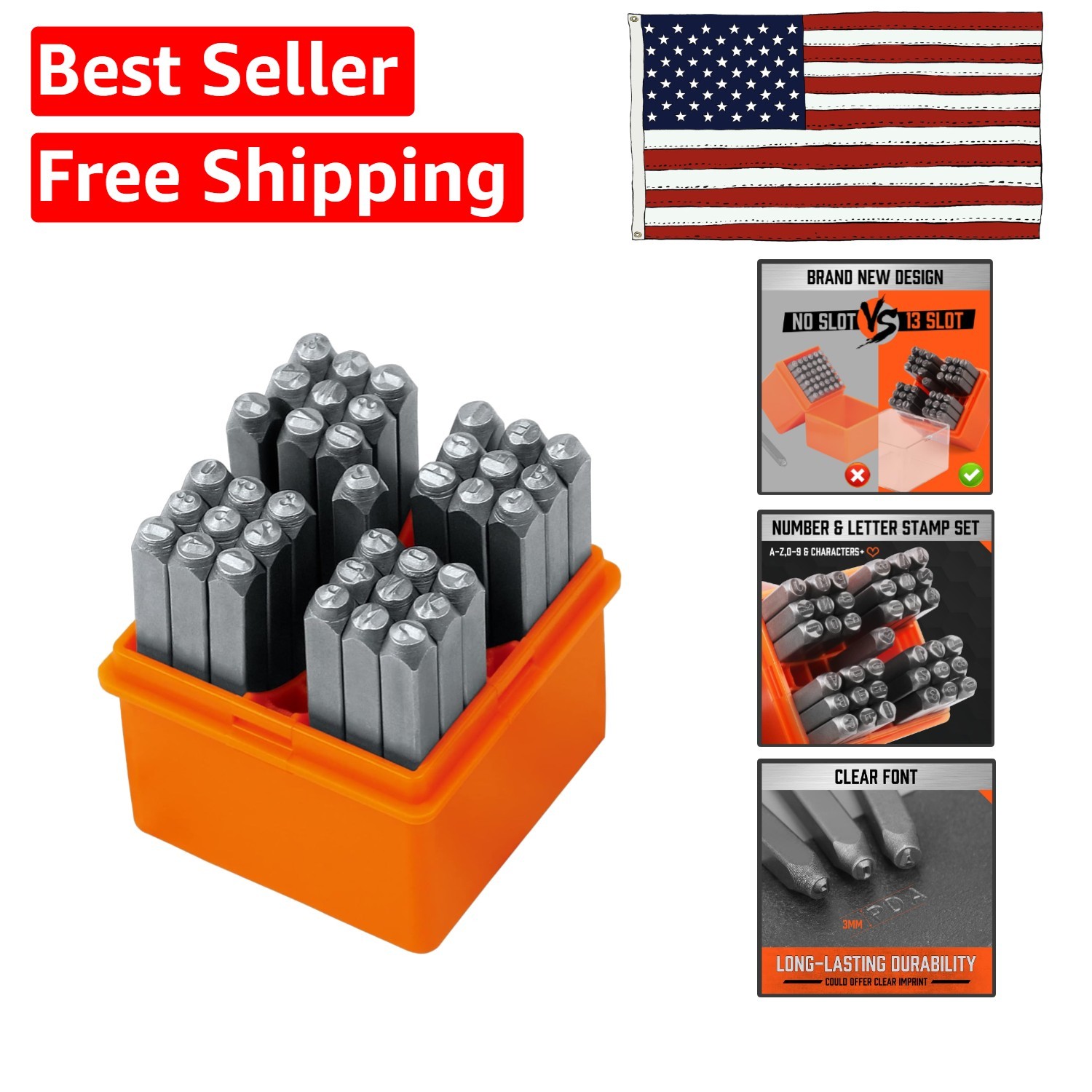 Durable 37-Piece Stamp Set for Jewelry & Craft Projects - Chrome Steel Quality