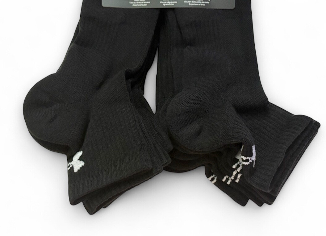 Under Armour Training Cotton Cushioned Quarter Ankle Socks 6-pack S M L XL NWT