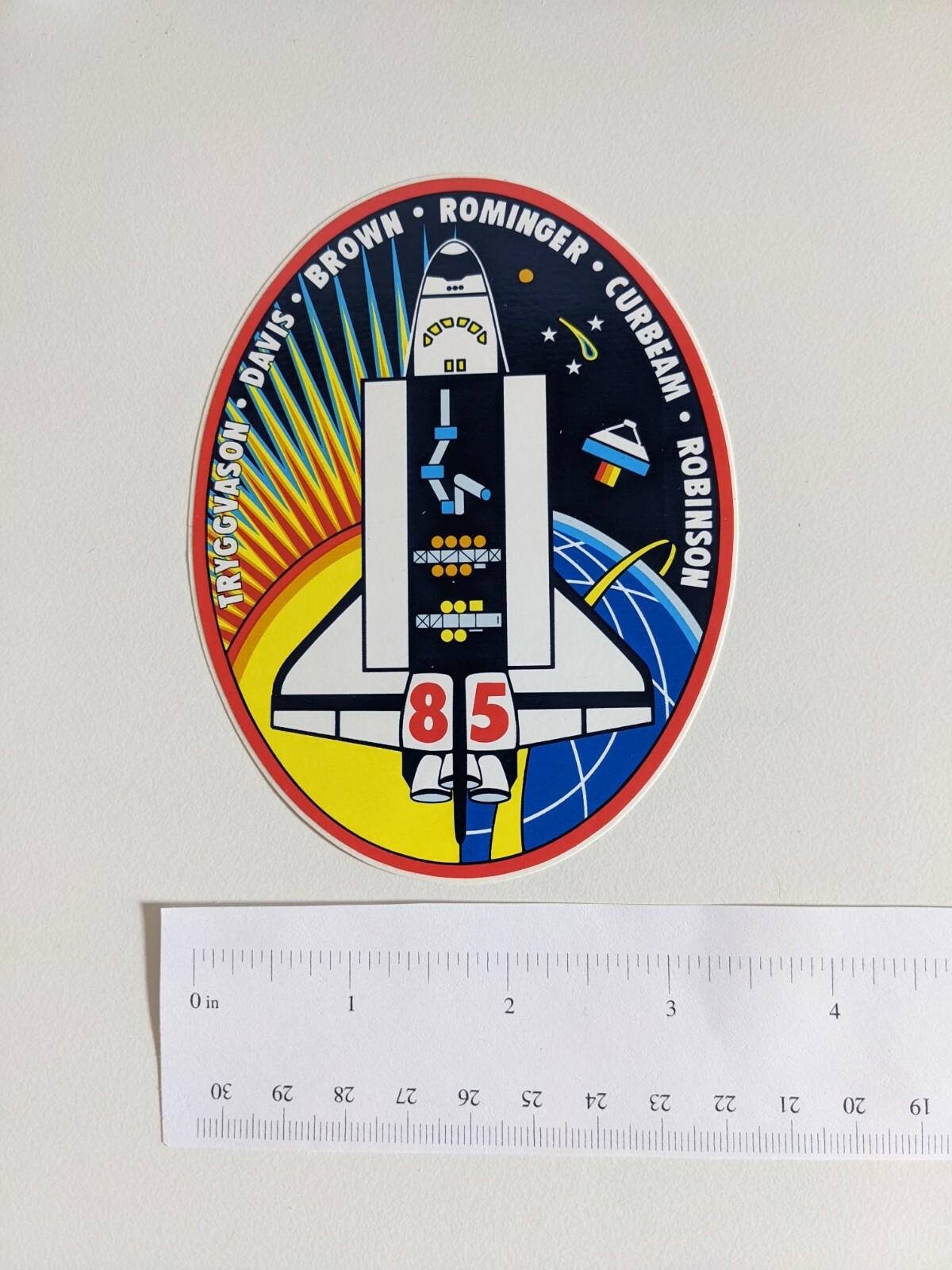 SPACE FLIGHT NASA STICKER DECAL STS-85 SHUTTLE DISCOVERY ISS