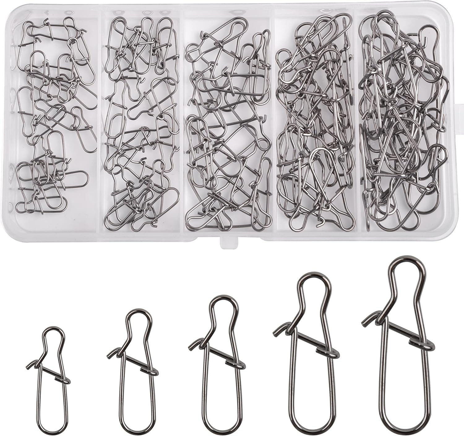 Duo Lock Fishing Snap Kit, Stainless Steel Fishing Nice Snap Swivels High Streng