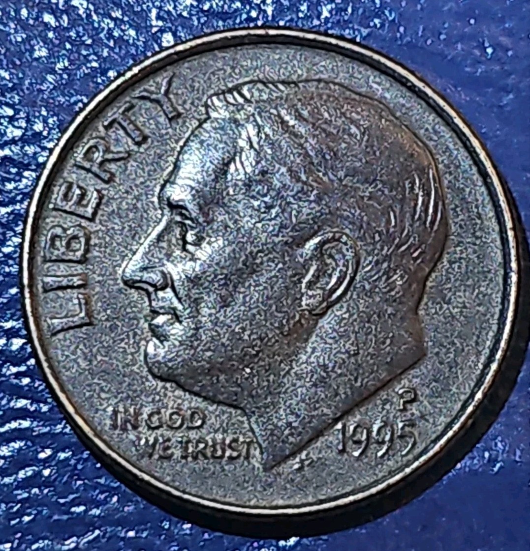 1995 P Roosevelt Dime Improperly Annealed Mint Error