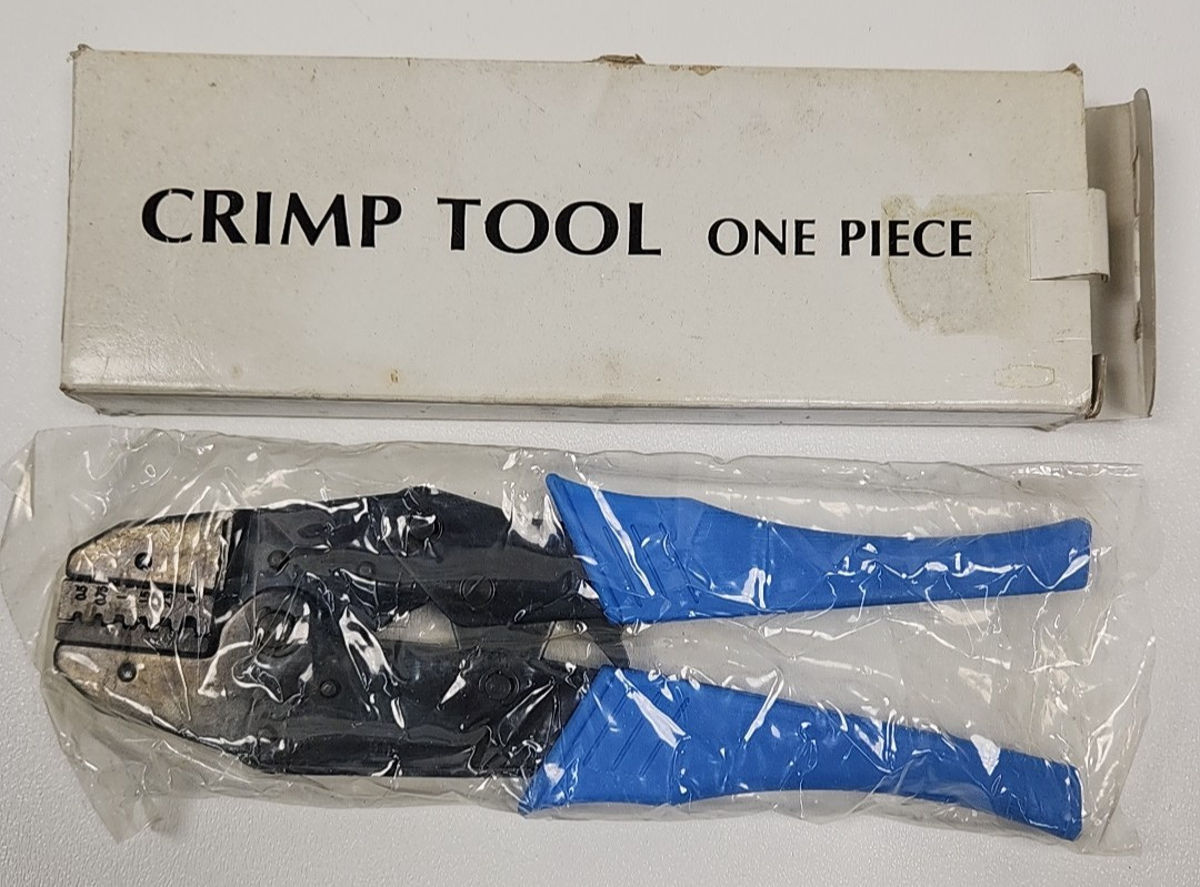 AVEN Crimp Tool 12 - 22 AWG Connector Sizes Ratcheting New Open Box Black/Blue