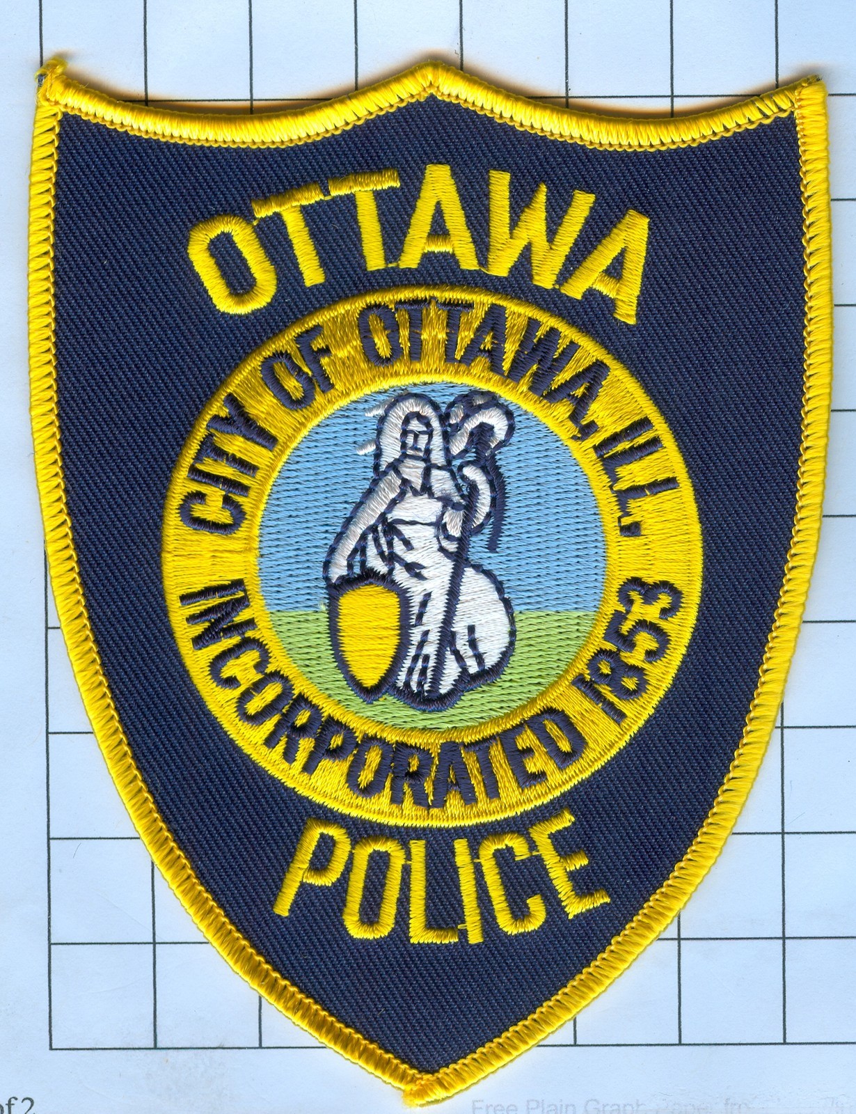 Police Patch - Illinois - Ottawa 1853