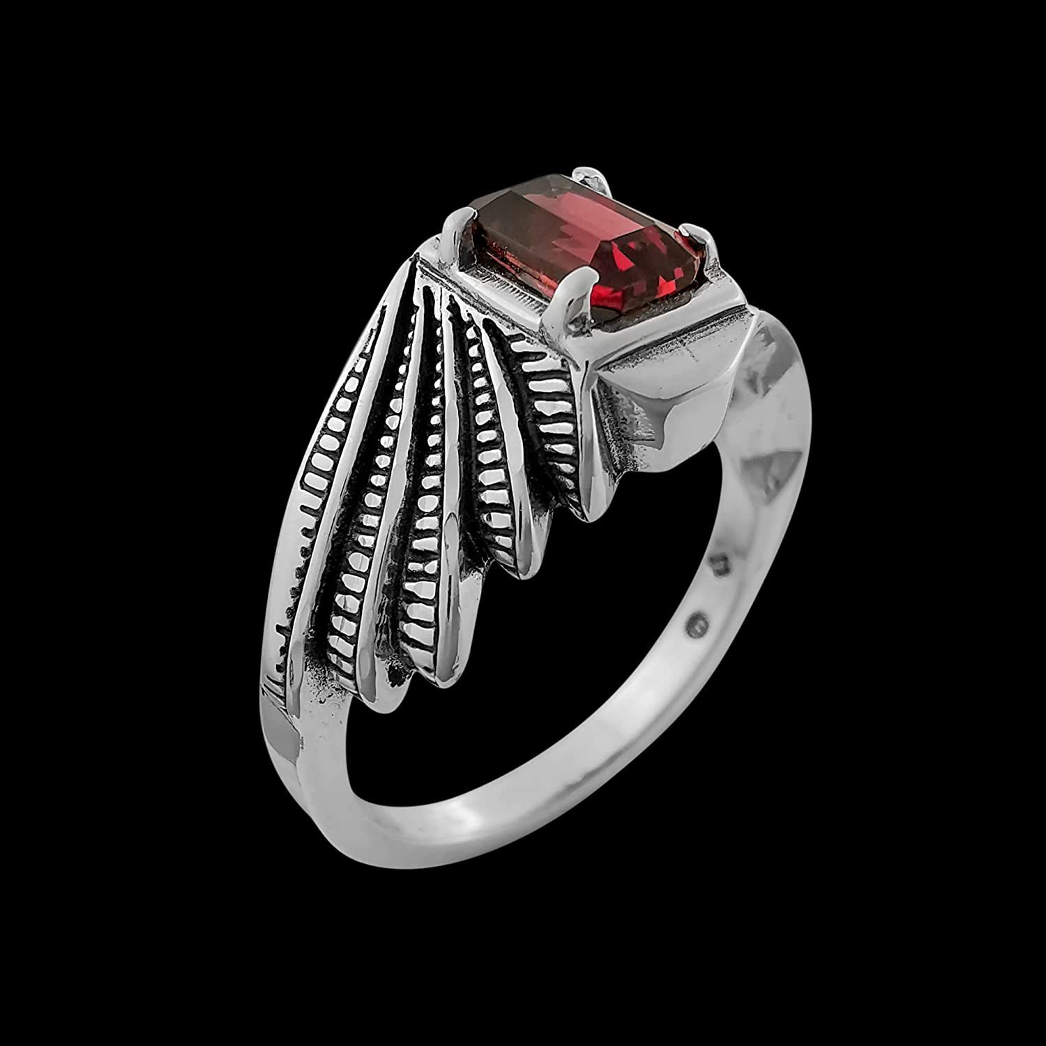 Captivating Rhodolite Engagement Ring • Sterling Silver • Garnet Gemstone