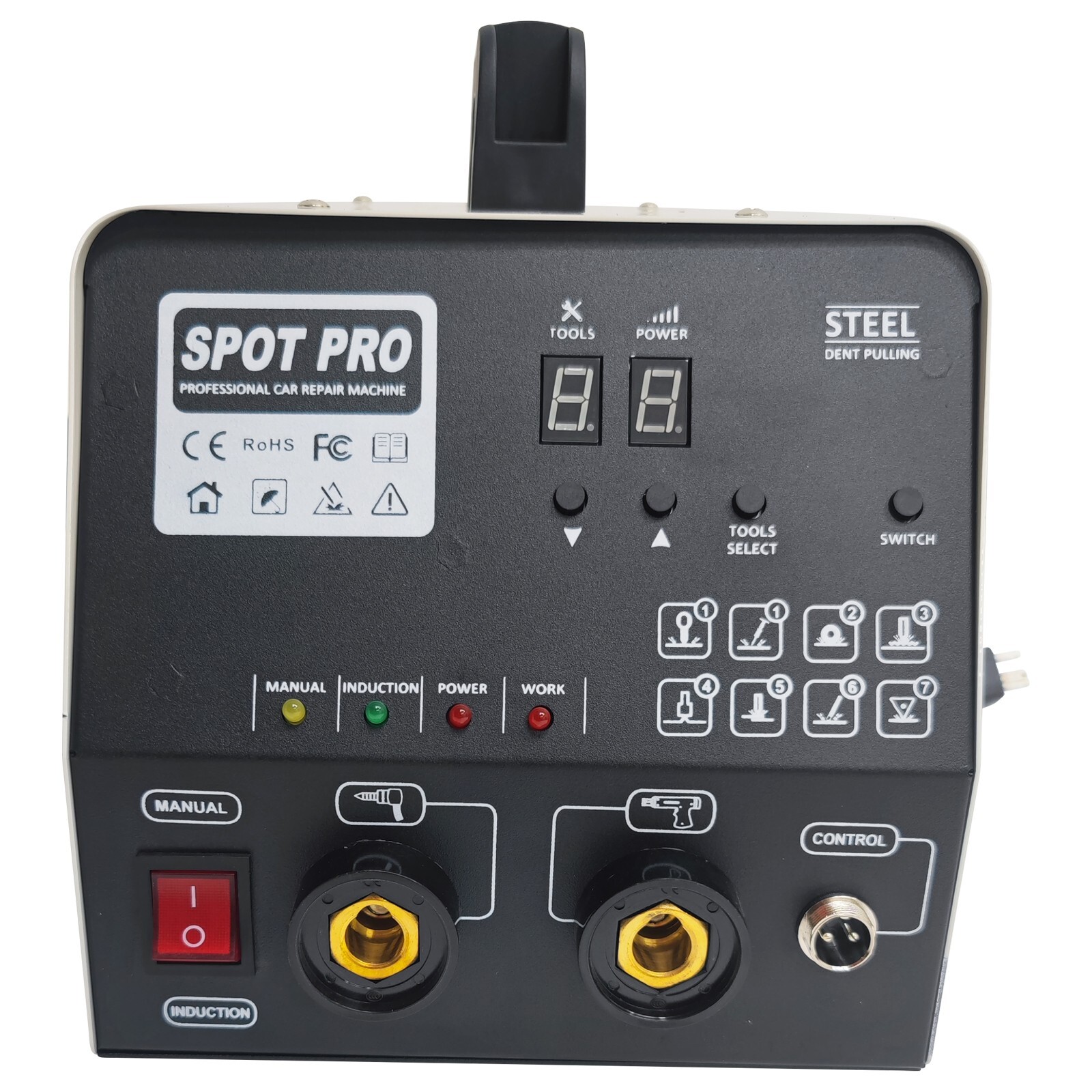 110V Spot Welder Dent Puller Kit Car Body Repair Machine 4HP Powered Dent Puller
