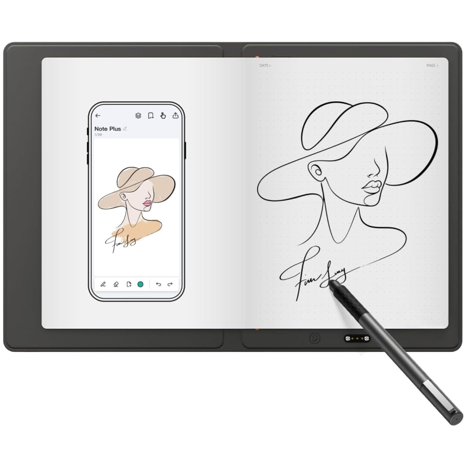 XPPen Note Plus Digital Notebook with Pen Syncs to