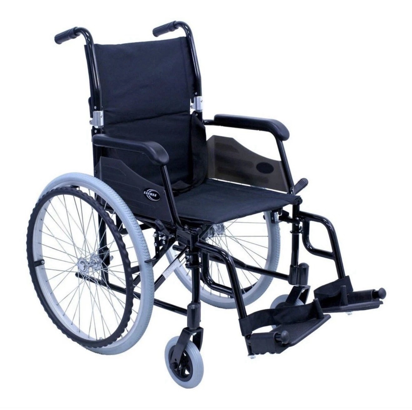 Karman Healthcare LT-980-BK 24 lbs Lightweight Wheelchair w/ Removable Footrest