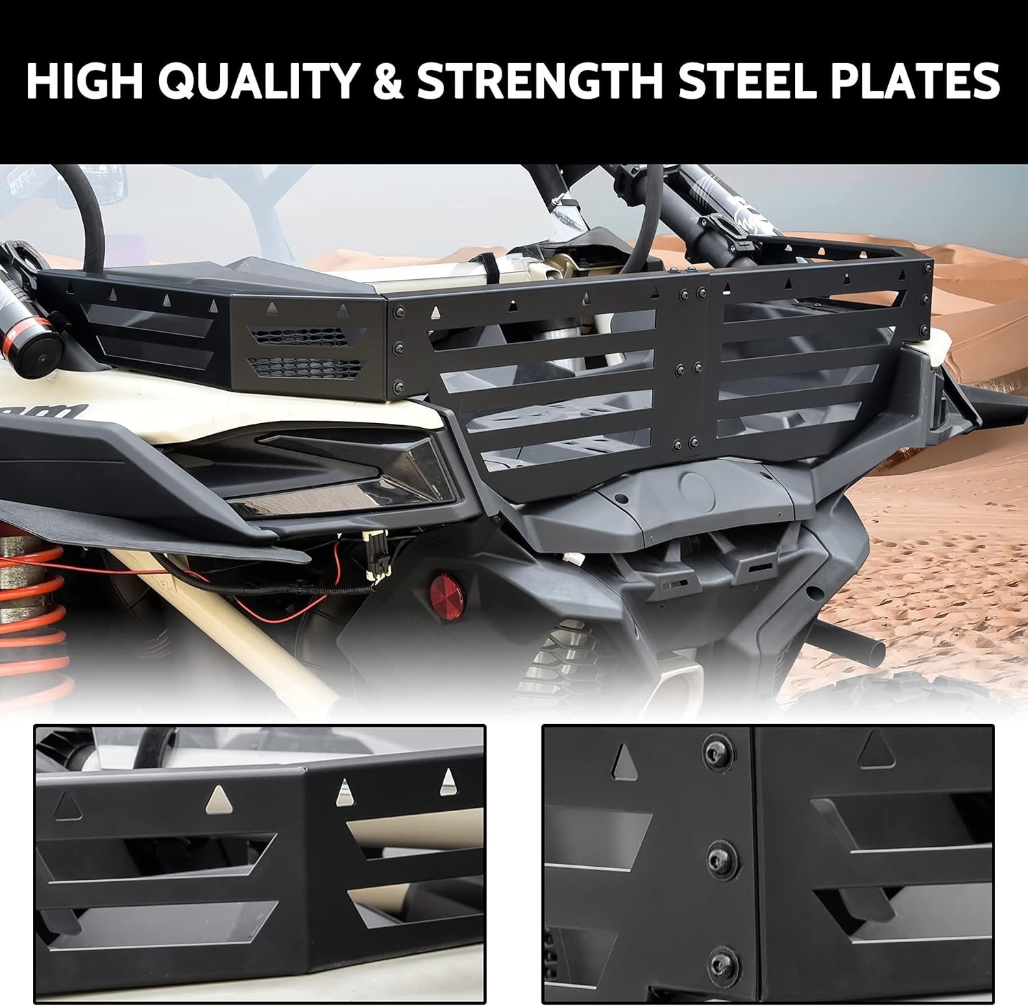 Rear Cargo Bed Extender Tailgate for Can-Am Maverick X3, Heavy Duty Steel Rea...