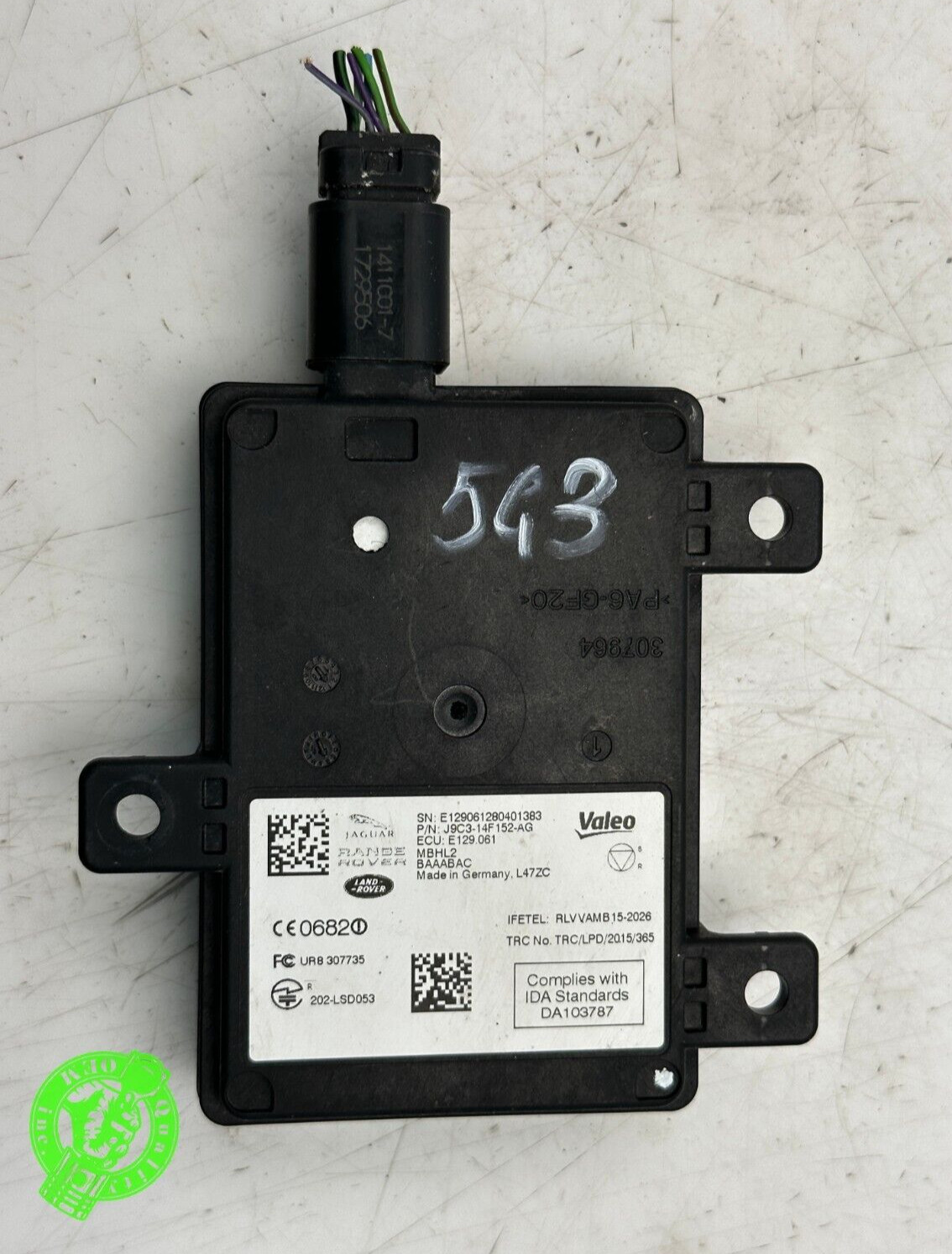 2017-2020 JAGUAR LAND ROVER  REAR BLIND SPOT SENSOR CONTROL MODULE J9C314F152AG
