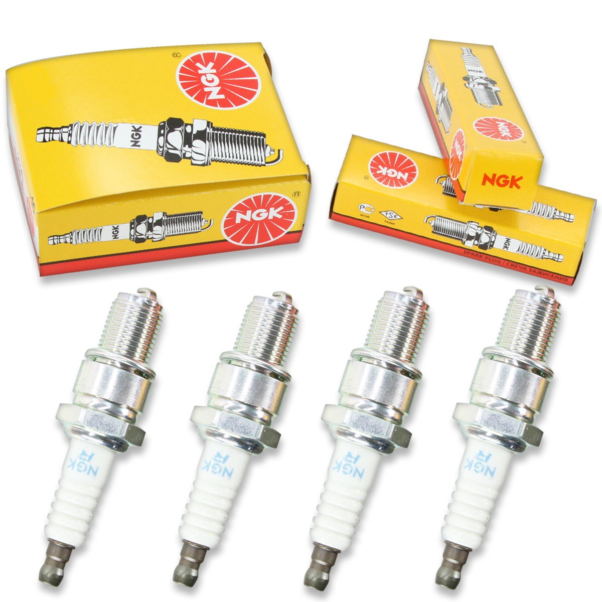 4pcs 95-97 Arctic Cat Bearcat 440 NGK Standard Spark Plugs 440cc 26ci Kit wj