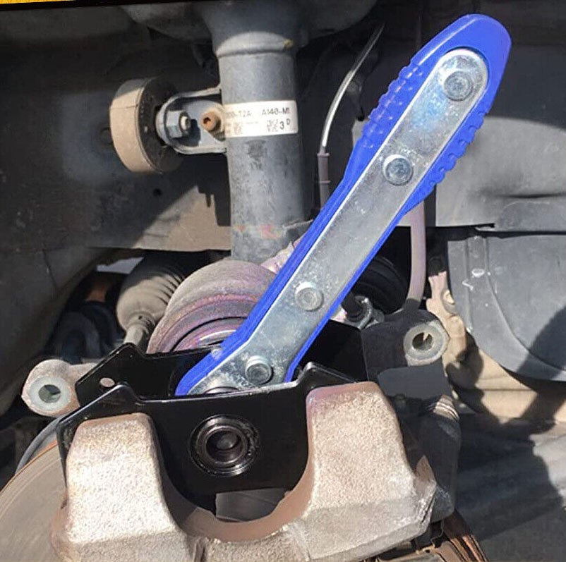 Car Ratchet Brake Piston Spreader Wrench Caliper Pad Install Tool Press Portable