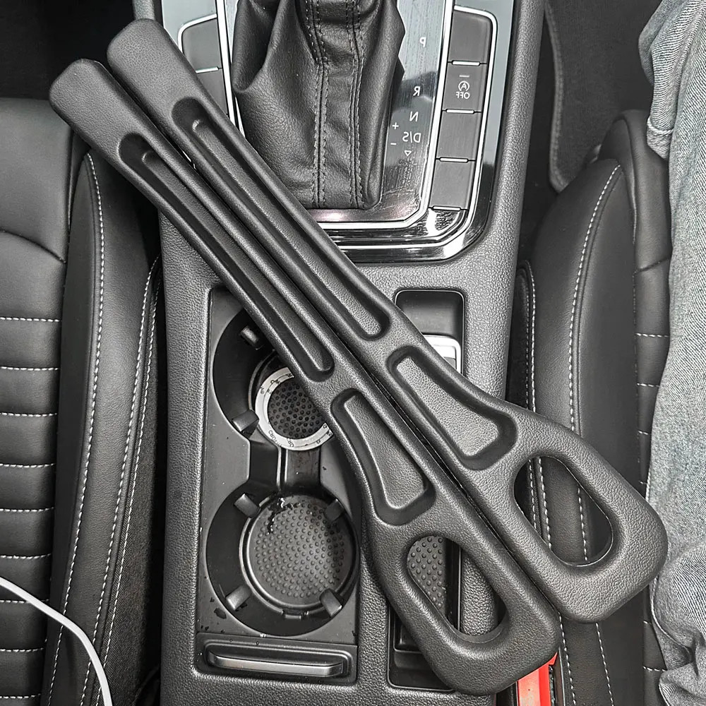 Car Seat Gap Filler Organizer Pu Waterproof Car Seat Gap Plug Strip with 2 Groov