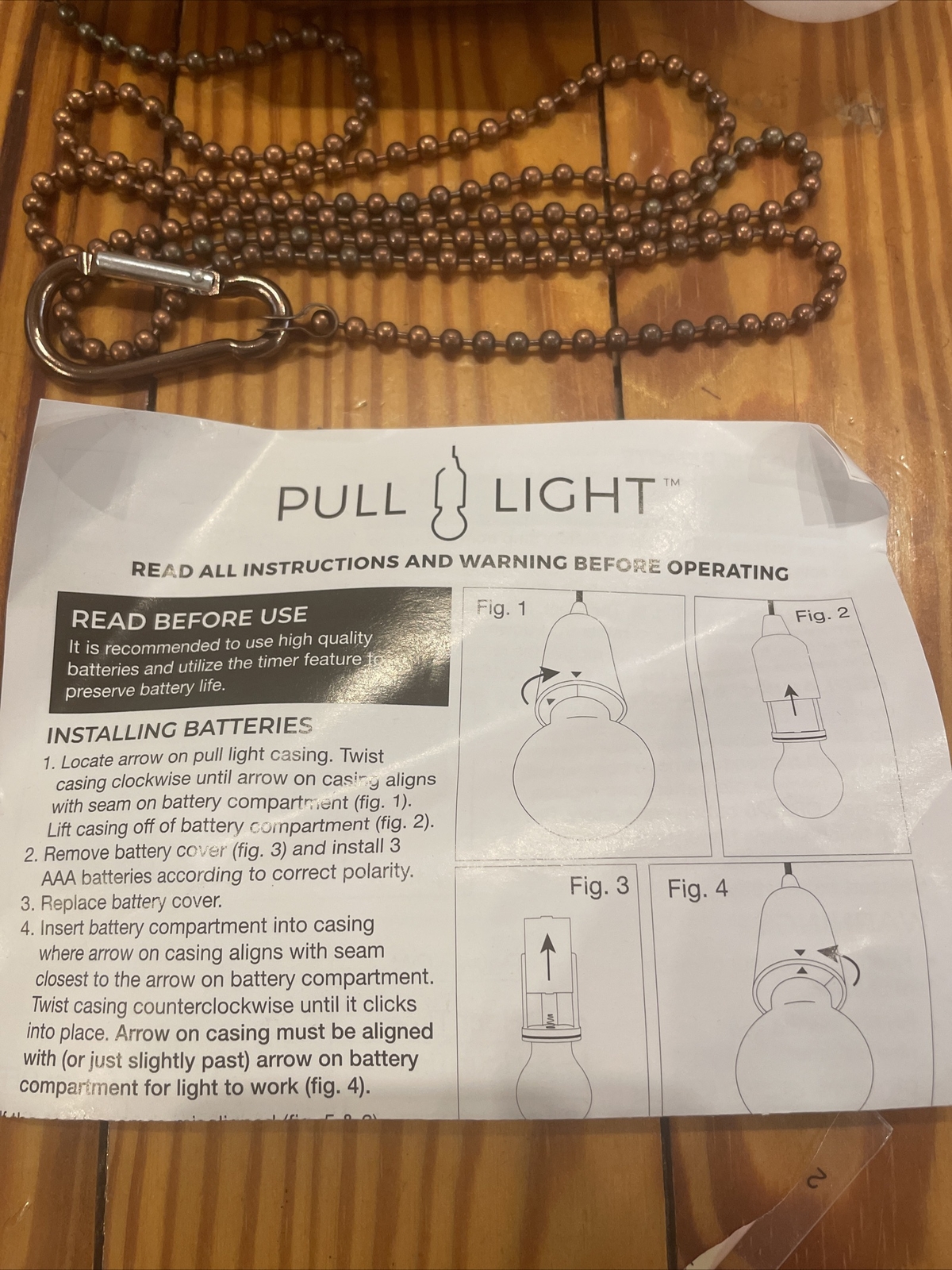 Pull Light 3-Pack Battery Powered
