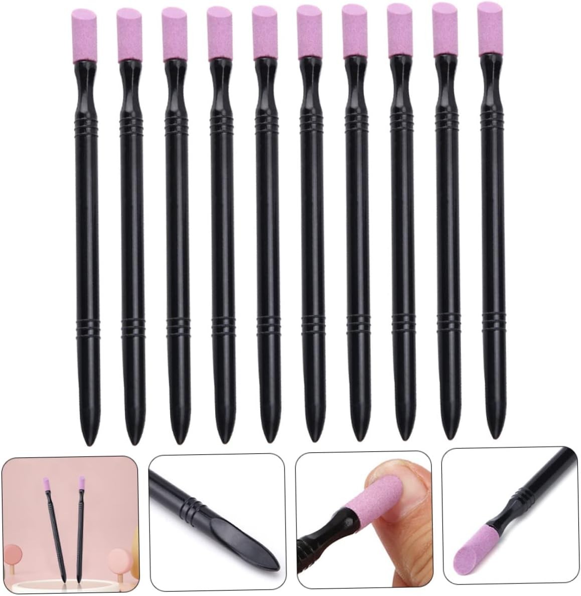 NEW Nail File Cuticle Stone Pusher Trimmer Nail Sanding Sticks Nail Buffing Tool