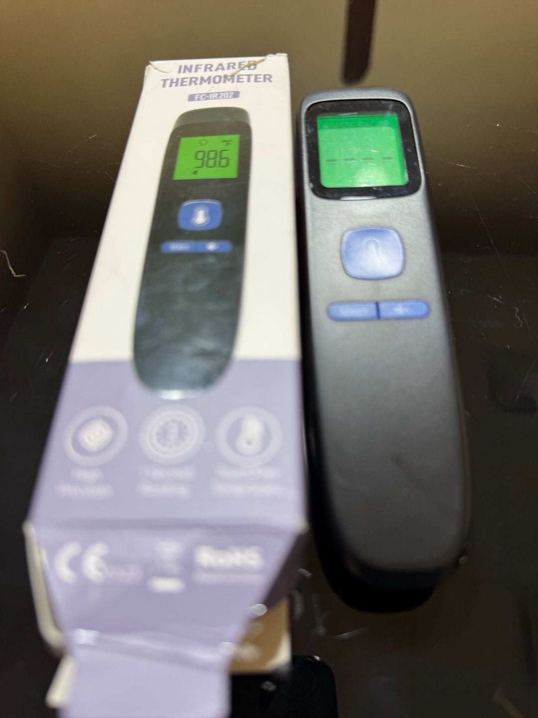 ANMEATE No Touch Forehead Thermometer Infrared Digital Baby Adult Fever Alarm