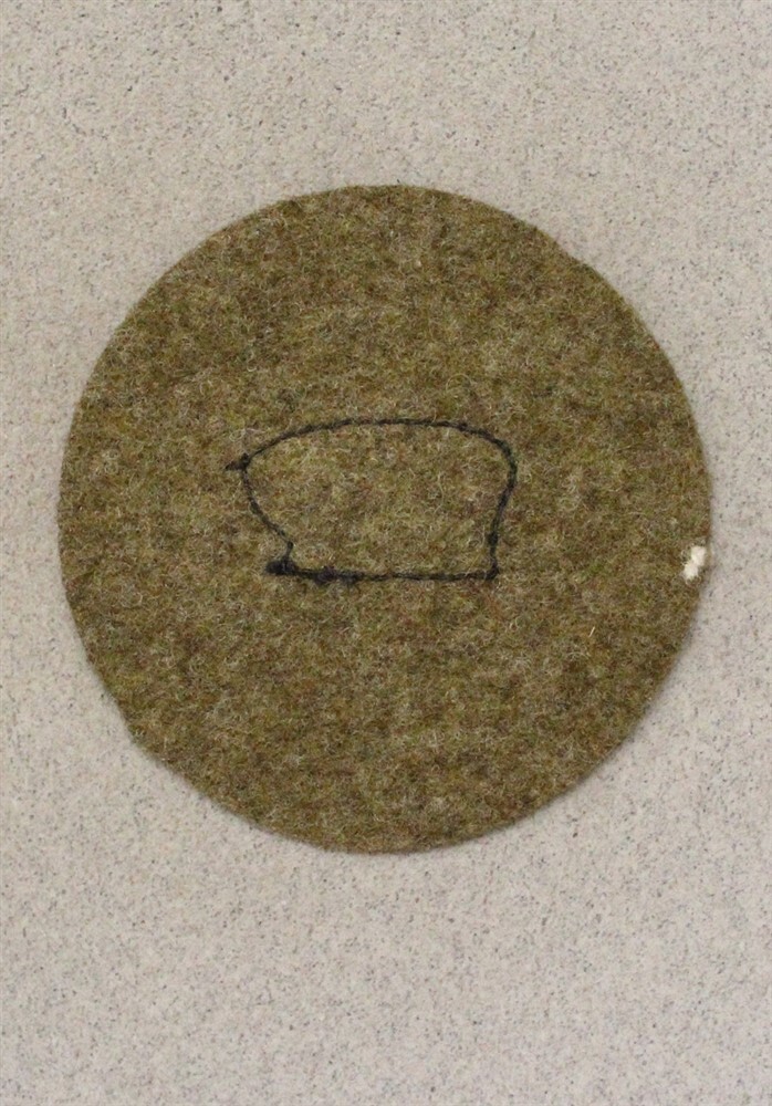 Army Chevron 1880: Cook, dk blue on OD wool - c.1908