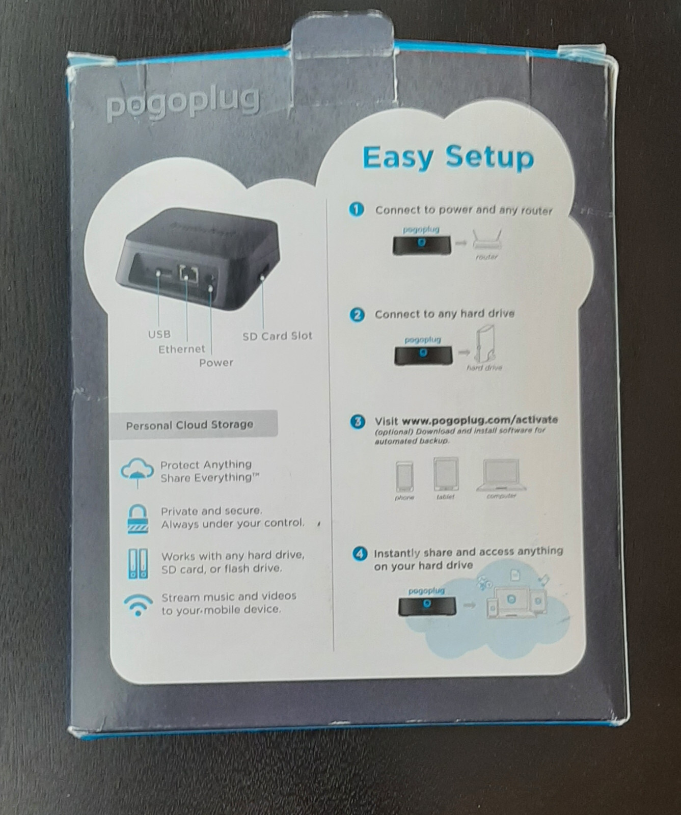 Pogoplug Personal Cloud Backup Hardware NEW IN BOX use build Linux boot system