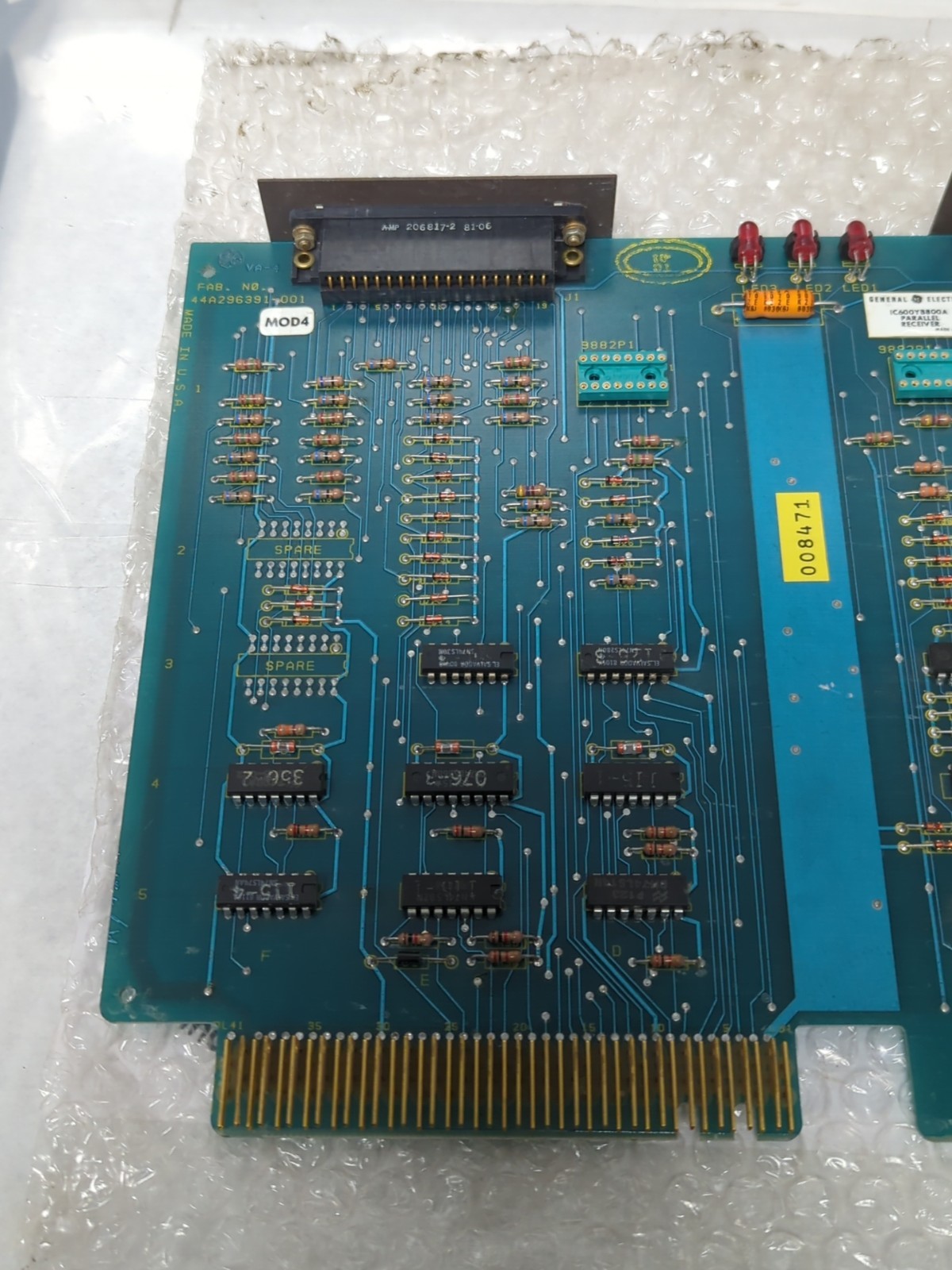 GE,IC600YB800A,PARALLEL RECIEVER BOARD PRE-OWNED